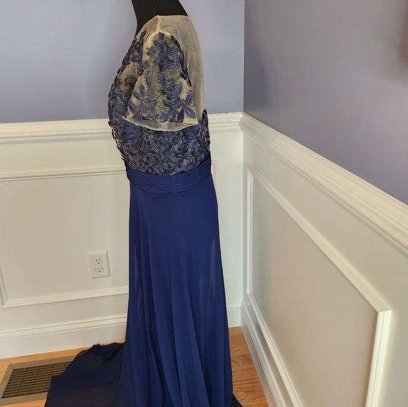 Navy Cocktail Dress sz 10 - Picture 7 of 16